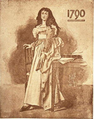 Mulher do Povo (1790), Aquarela de Joo Affonso do Nascimento, 1915. COR-BPAV, Belm. 