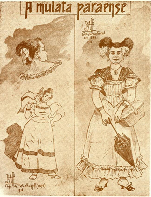 Mulata Paraense (cpia de Davi Widhoppff, 1895). Aquarela de Joo Affonso do Nascimento, 1915. COR-BPAV, Belm. 